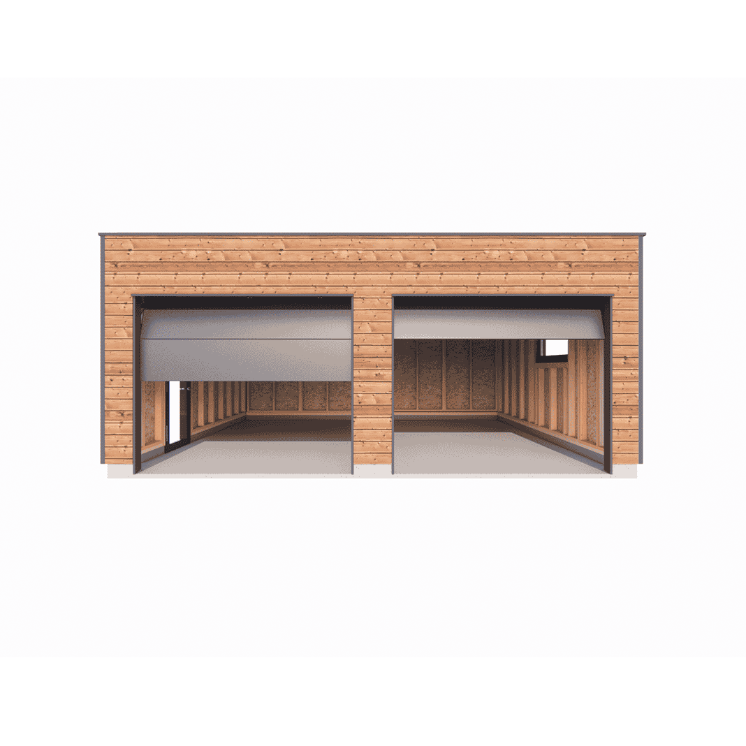 Garage en bois 40 m²: simple ou double
