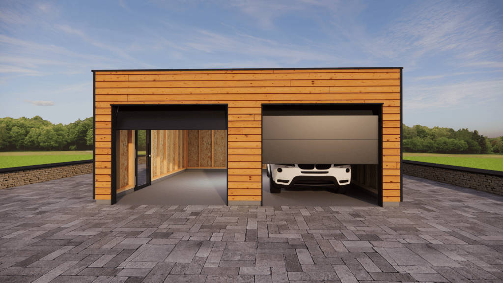 Garage en bois 2 portes