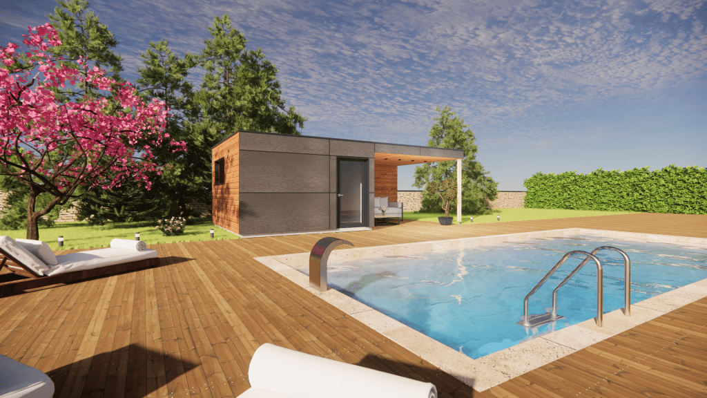 Poolhouse d'Abris-Co Bois