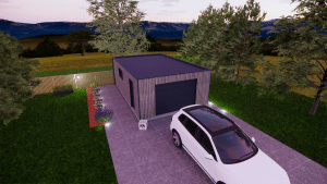 Garage à toit plat Abris-Co 3D 1