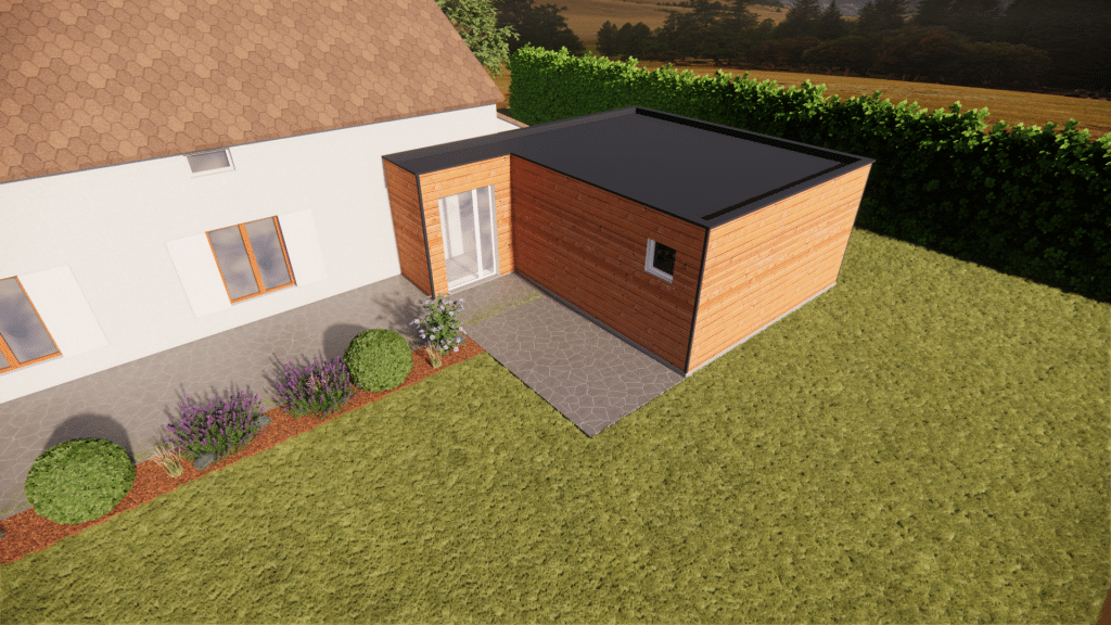 extension maison bois