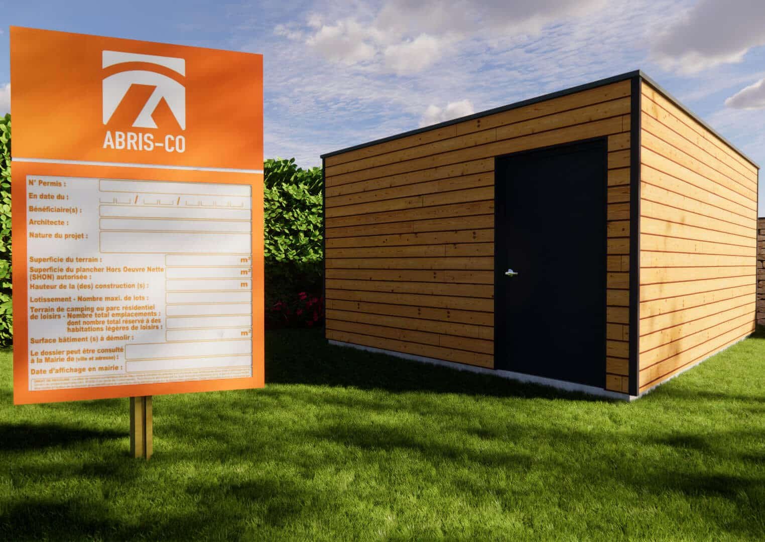 demande de travaux abri de jardin